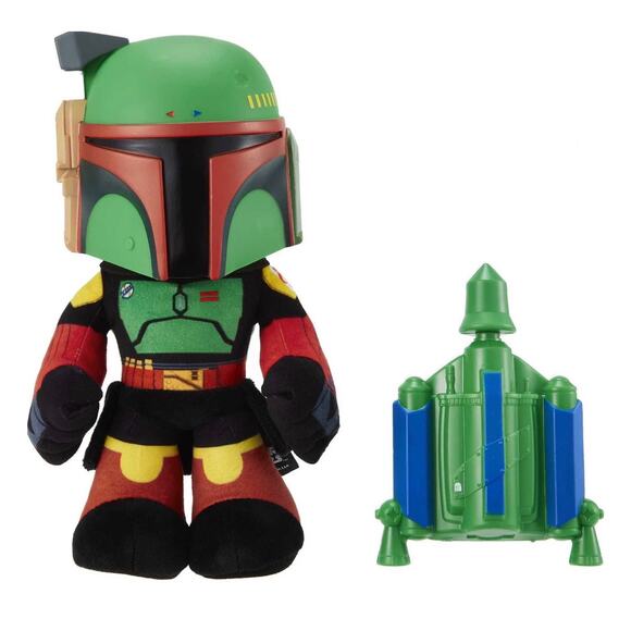 Star Wars The Mandalorian Galactic Snackin' Grogu & Boba Fett Voice Cloner Plush - Picture 13 of 13